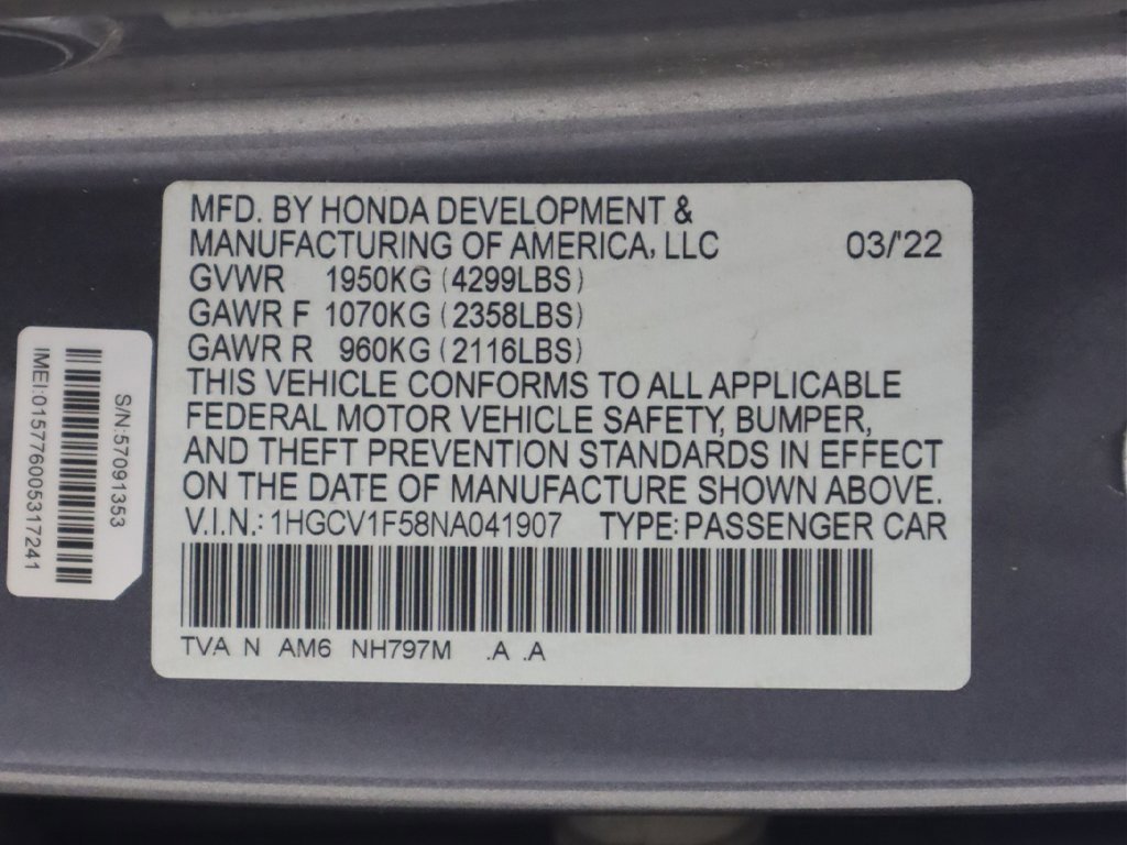 Used 2022 Honda Accord EX-L image 54