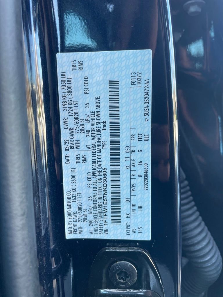 Used 2022 Ford F150 Lariat w/ Equipment Group 502A High image 19