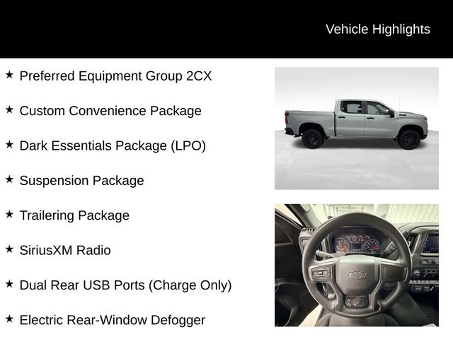 Certified 2024 Chevrolet Silverado 1500 Custom Trail Boss w/ LPO, Dark Essentials Package image 16