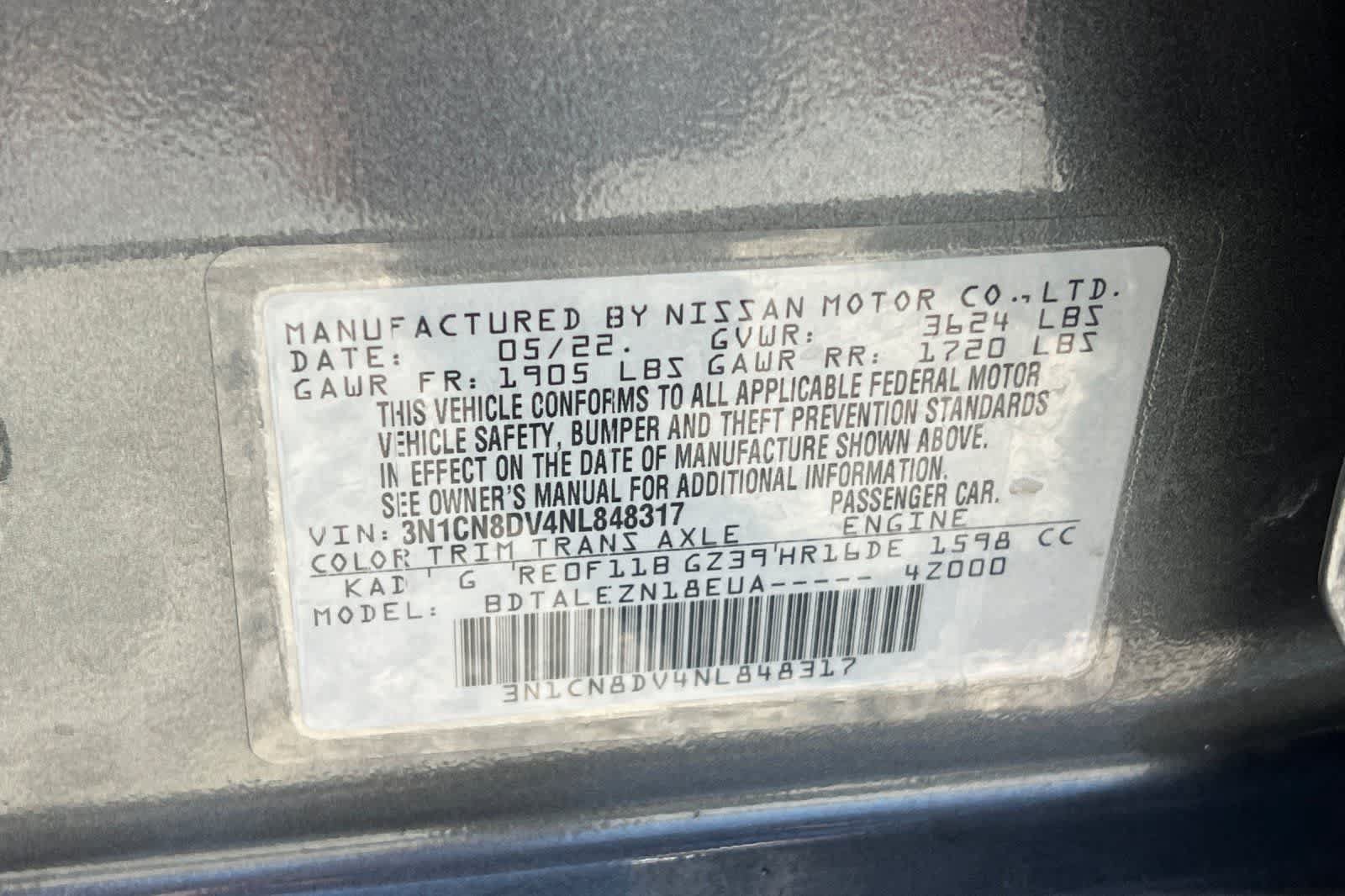 Used 2022 Nissan Versa S FWD image 34