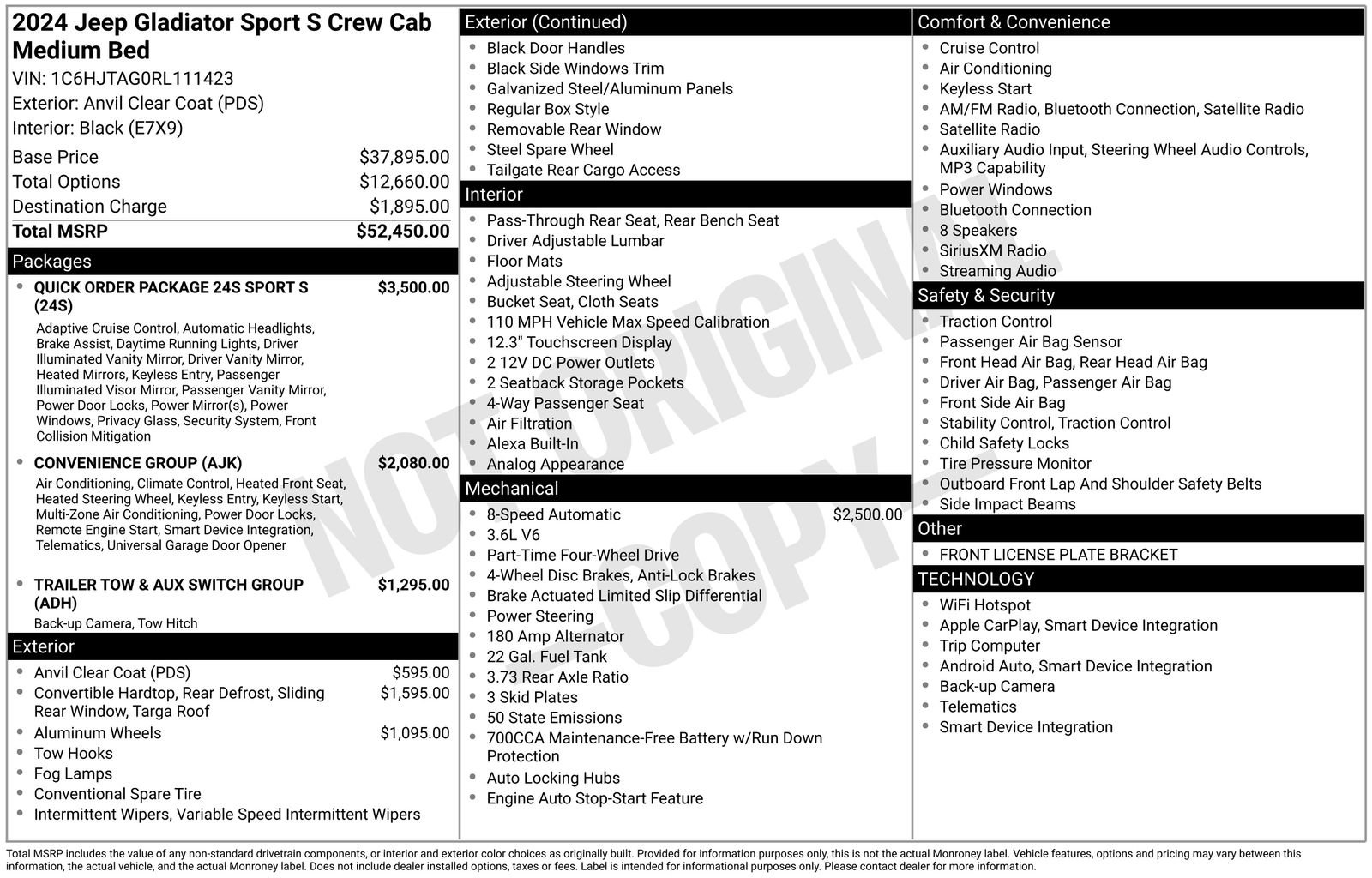 Used 2024 Jeep Gladiator Sport AWD/4WD image 31