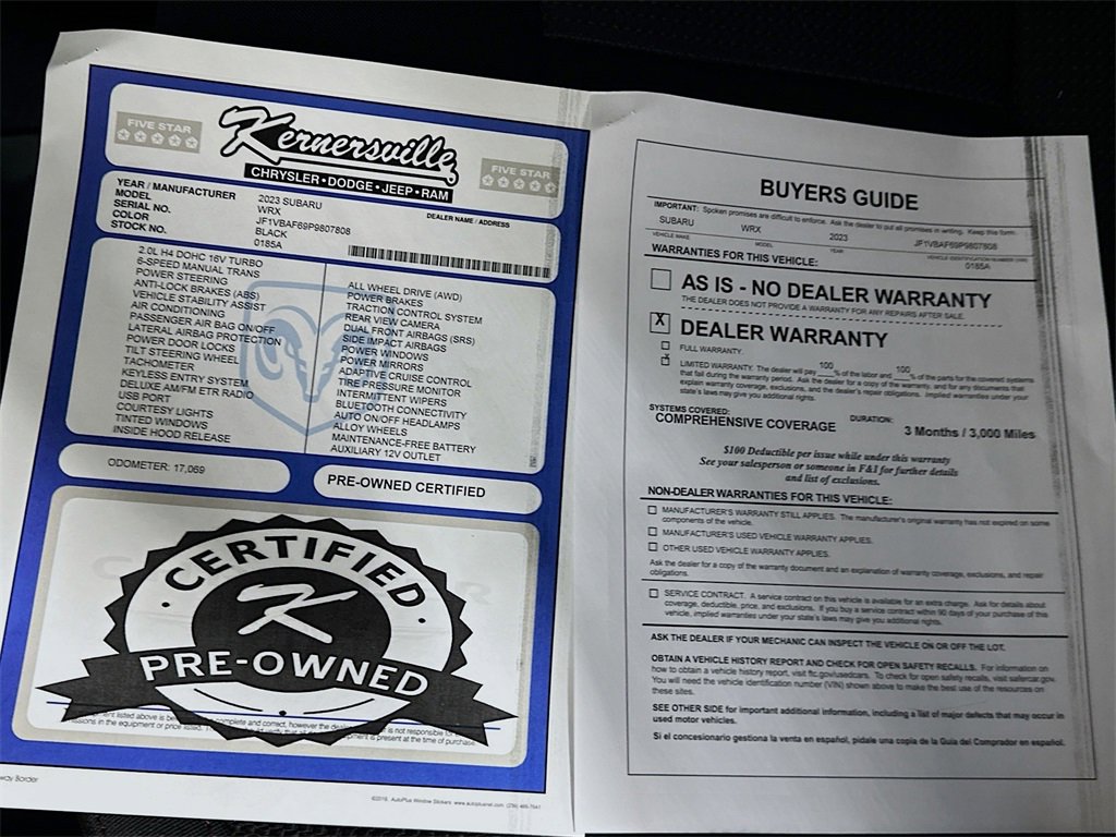 Used 2023 Subaru WRX Premium image 38