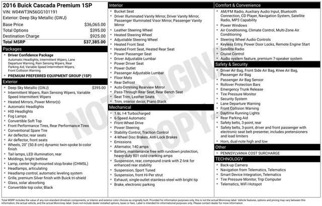 Used 2016 Buick Cascada Premium image 1