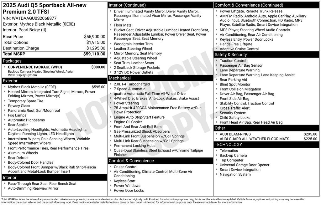 Certified 2025 Audi Q5 Premium w/ Convenience Package image 29