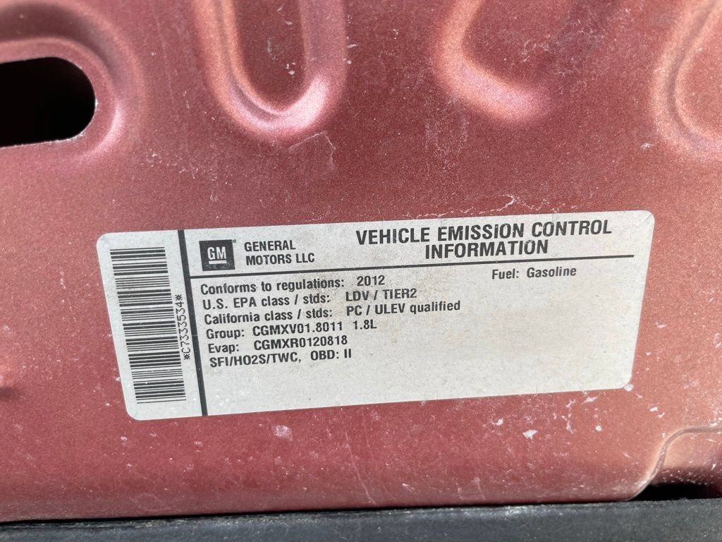 Used 2012 Chevrolet Cruze LS w/ Connectivity Package FWD image 34