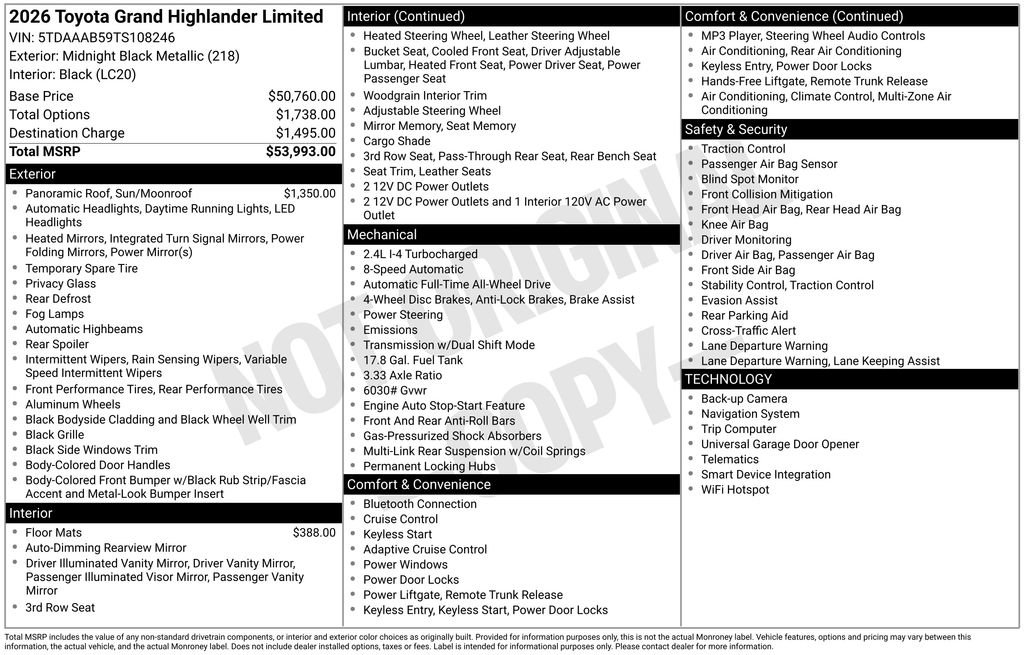 Used 2026 Toyota Grand Highlander Limited image 33