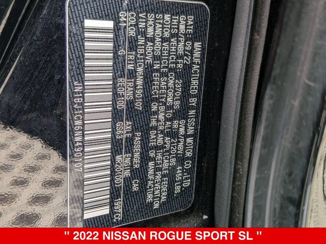 Certified 2022 Nissan Rogue Sport SL AWD/4WD image 42