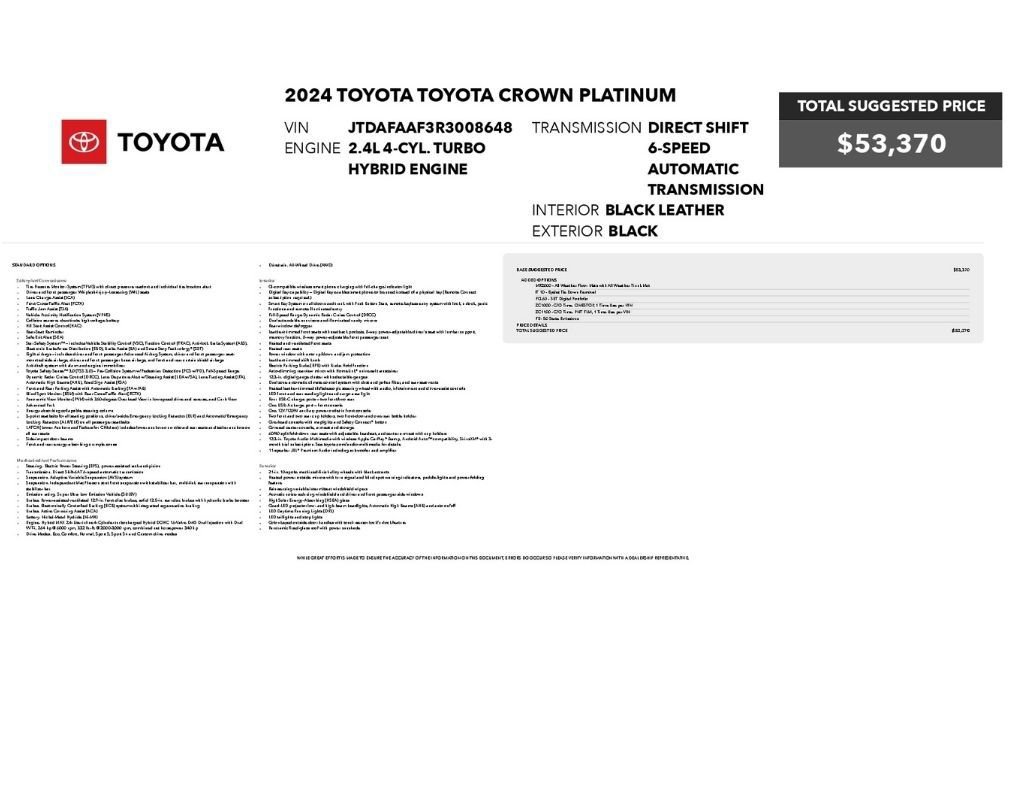 Used 2024 Toyota Crown Platinum AWD/4WD image 2