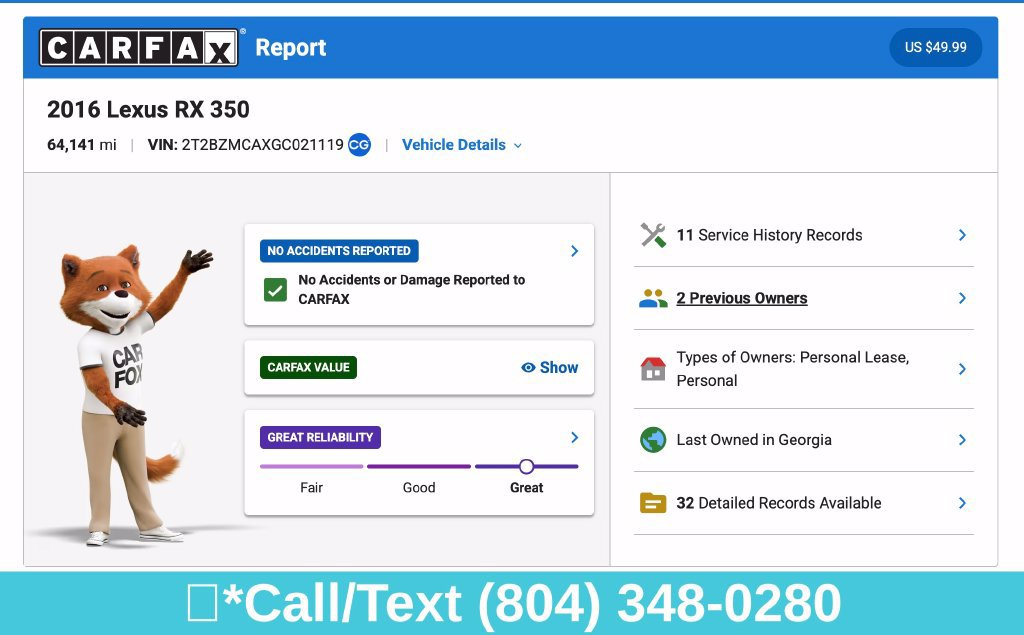 Used 2016 Lexus RX 350 AWD w/ Premium Package image 10