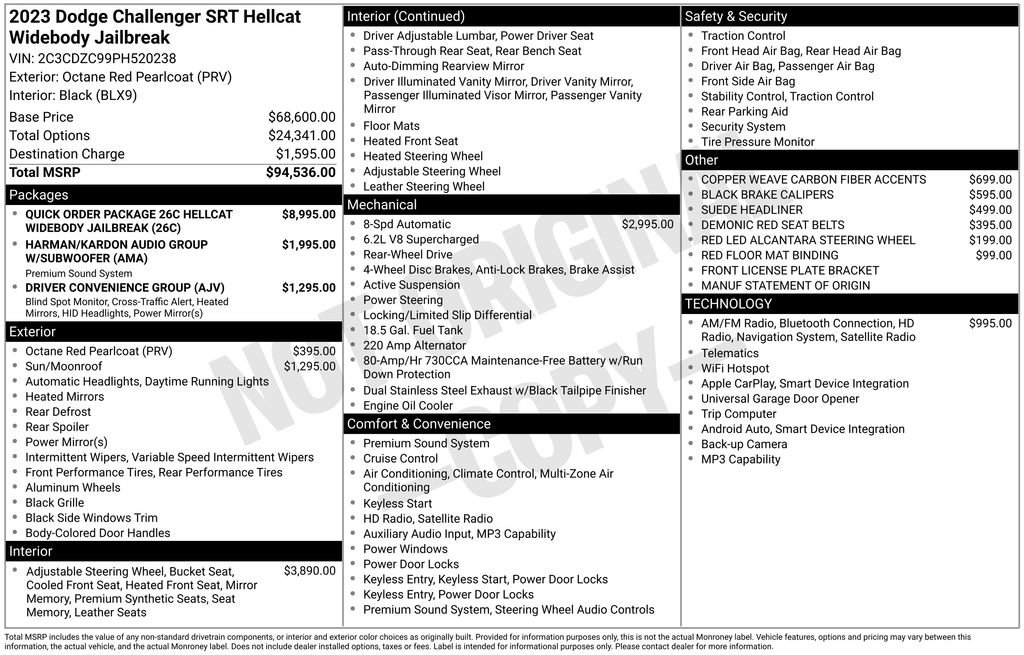 Used 2023 Dodge Challenger SRT Hellcat image 37