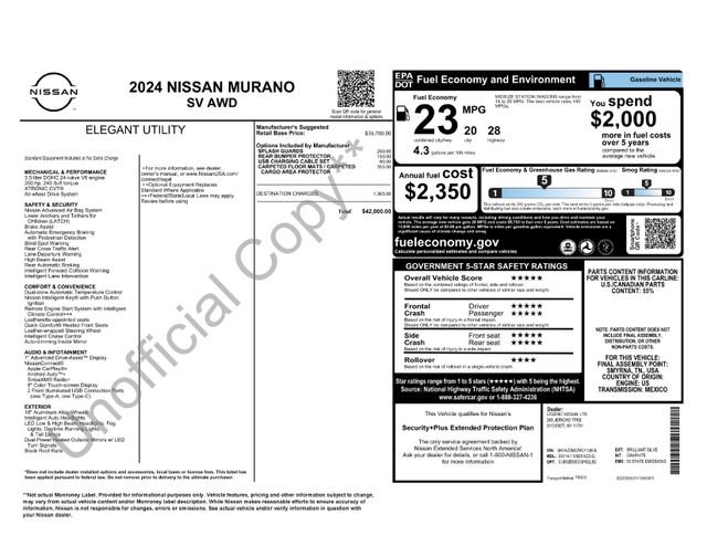 Used 2024 Nissan Murano SV image 28