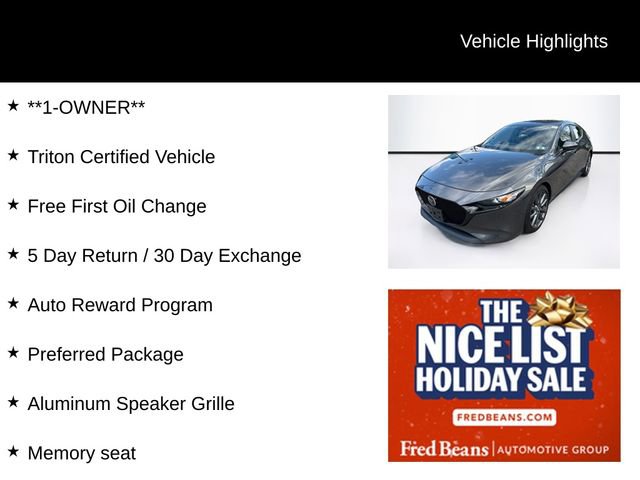 Used 2019 MAZDA MAZDA3 AWD Hatchback w/ Preferred Pkg image 3