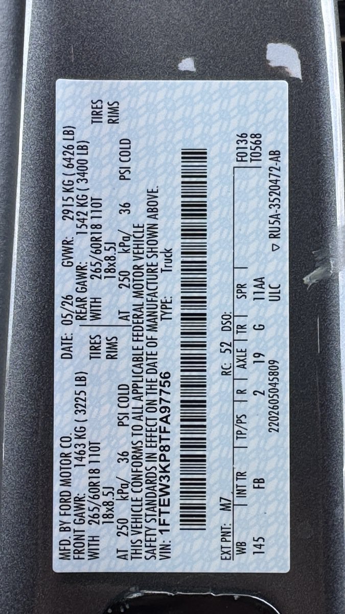 New 2026 Ford F150 XLT w/ Equipment Group 302A MID RWD image 15