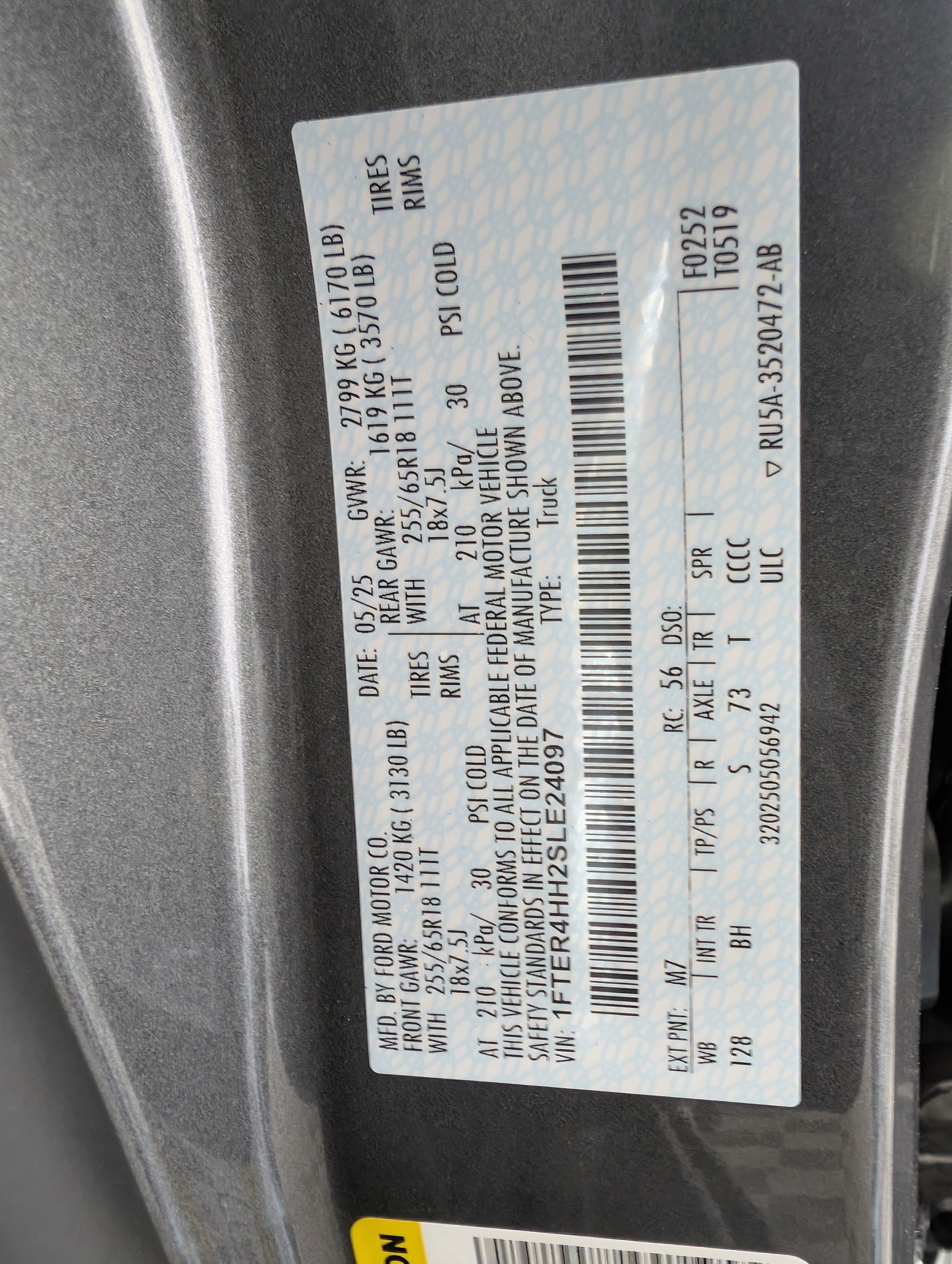 New 2025 Ford Ranger XLT w/ Equipment Group 301A High image 23