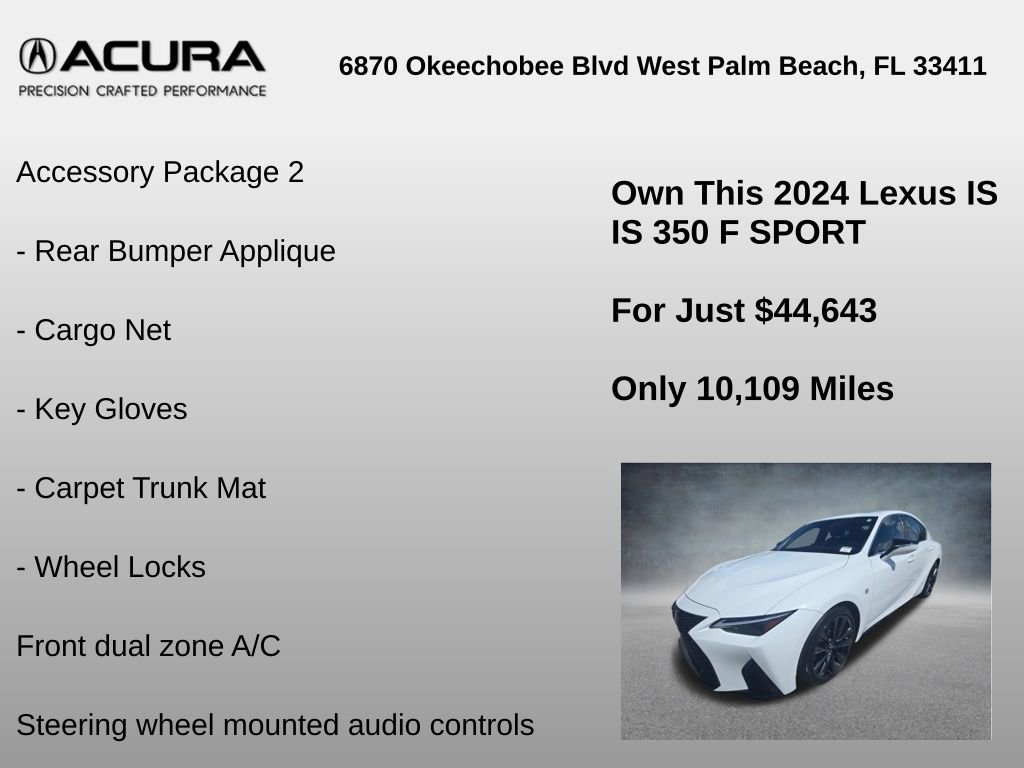 Used 2024 Lexus IS 350 F Sport w/ Memory Package RWD image 6