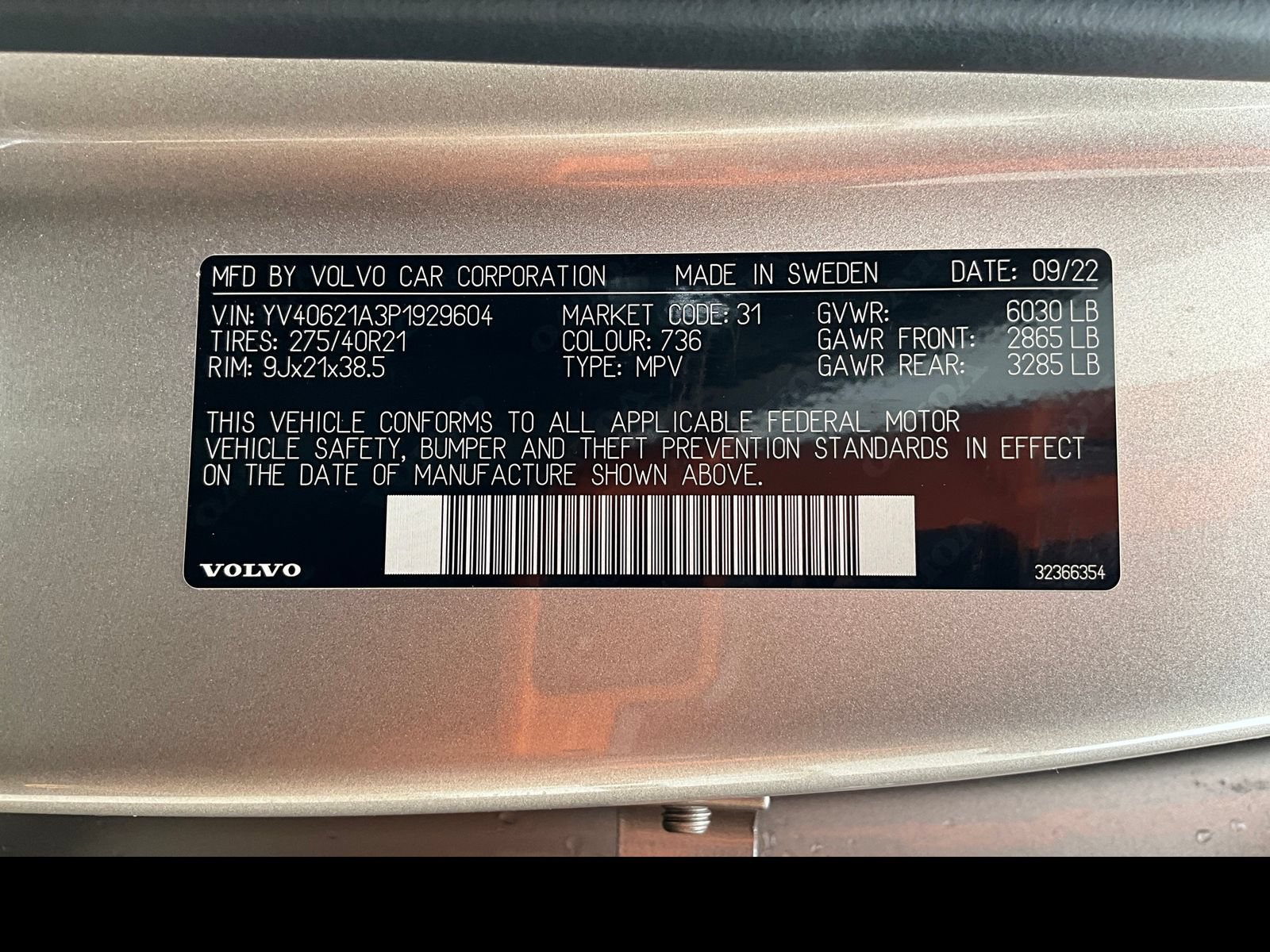Certified 2023 Volvo XC90 B6 Ultimate w/ Protection Package Premier AWD/4WD image 19