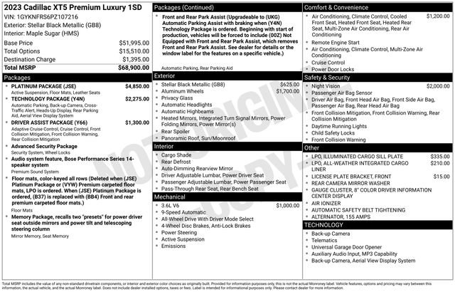 Used 2023 Cadillac XT5 Premium Luxury w/ Platinum Package image 33