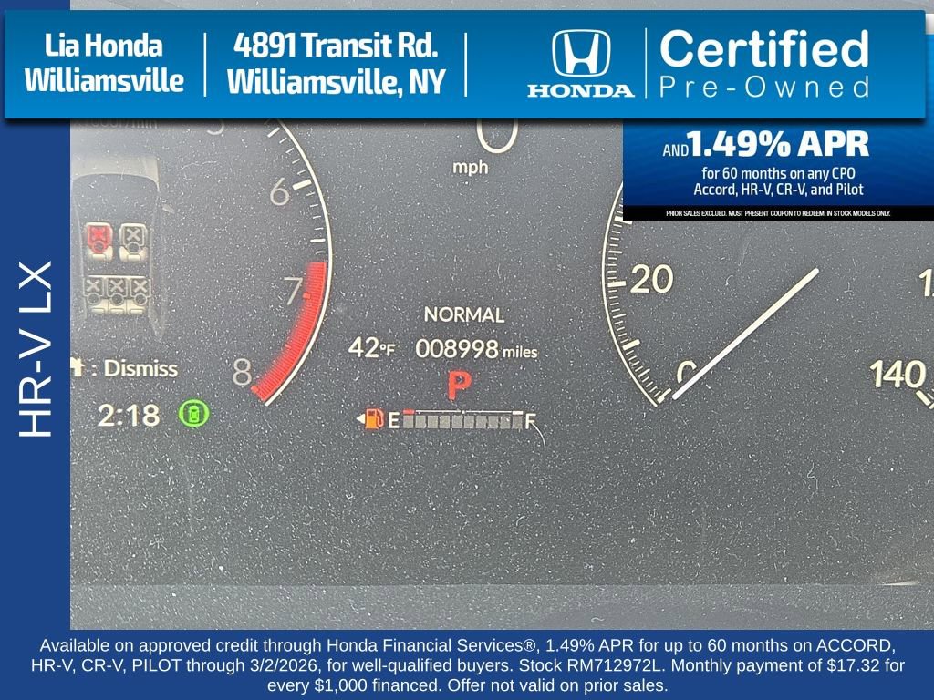 Certified 2024 Honda HR-V LX image 16