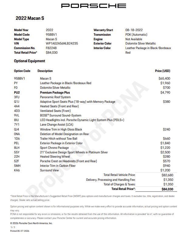 Certified 2022 Porsche Macan S w/ Premium Package Plus AWD/4WD image 6