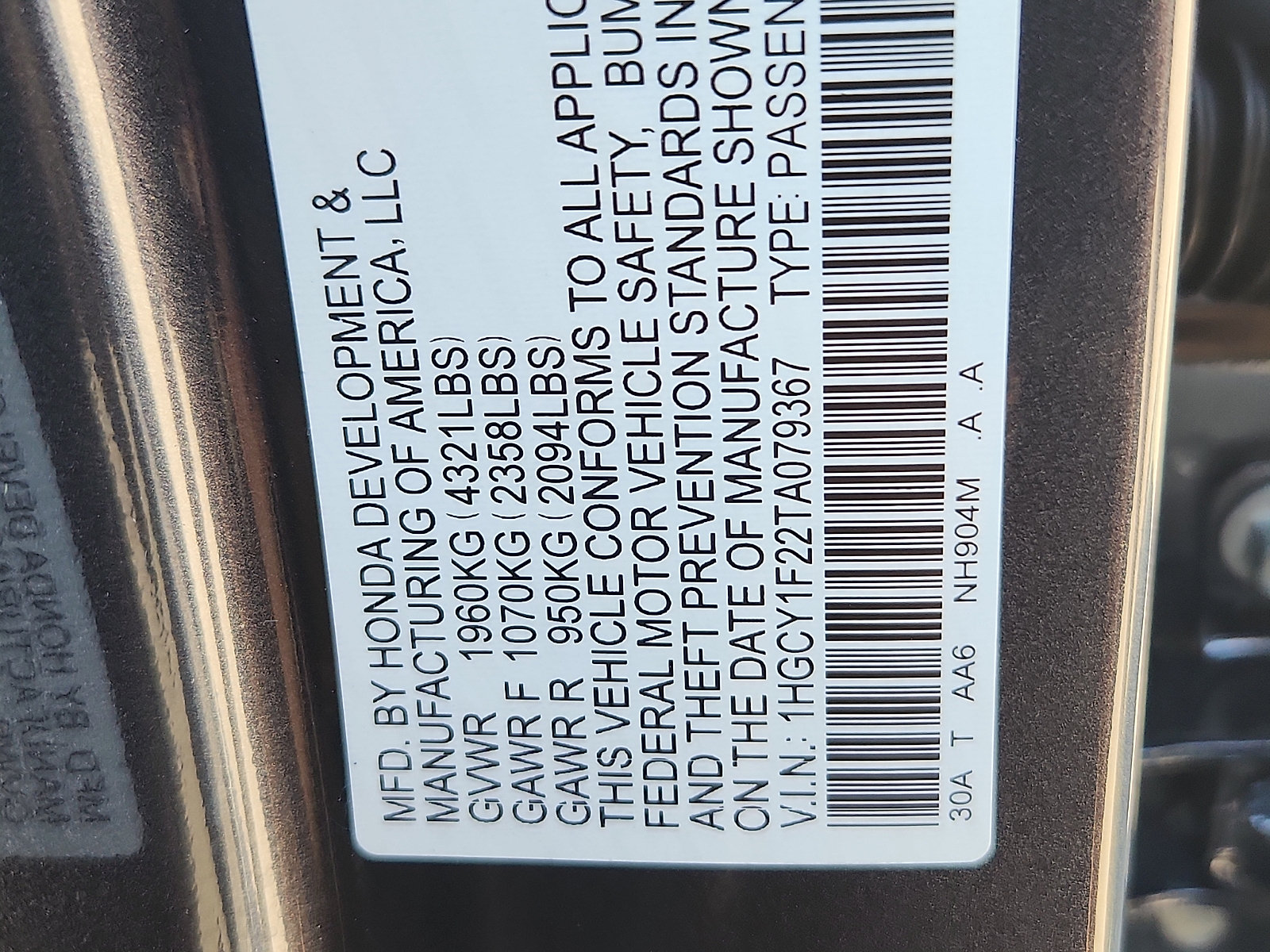 New 2026 Honda Accord LX image 17