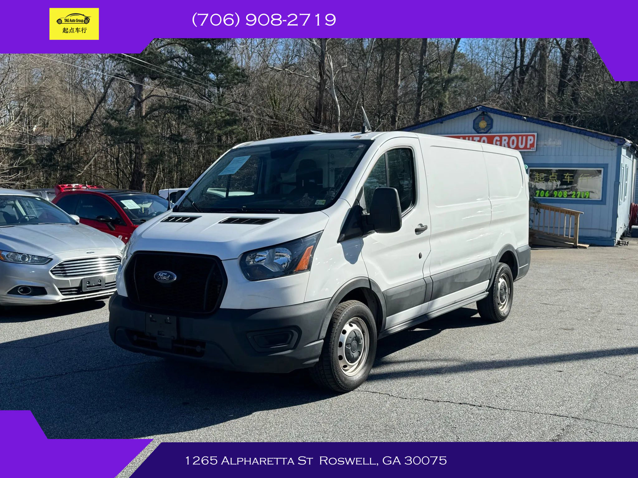 Used 2021 Ford Transit 150 Low Roof w/RWB Van 3D