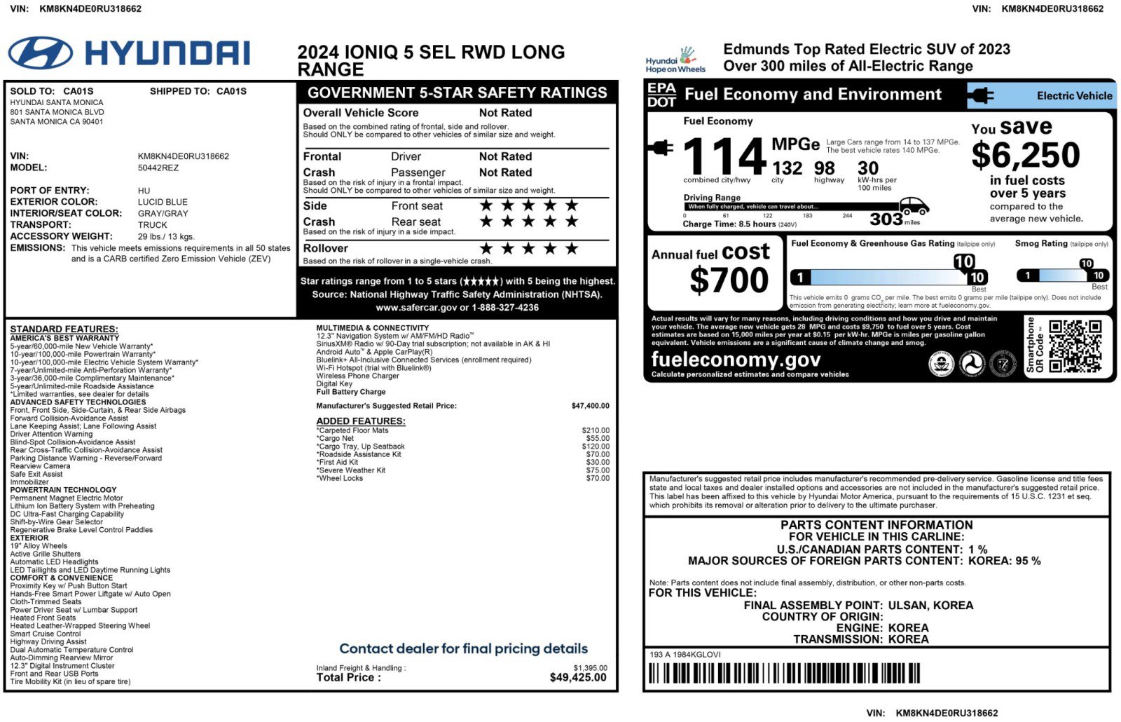 Used 2024 Hyundai Ioniq 5 SEL image 52