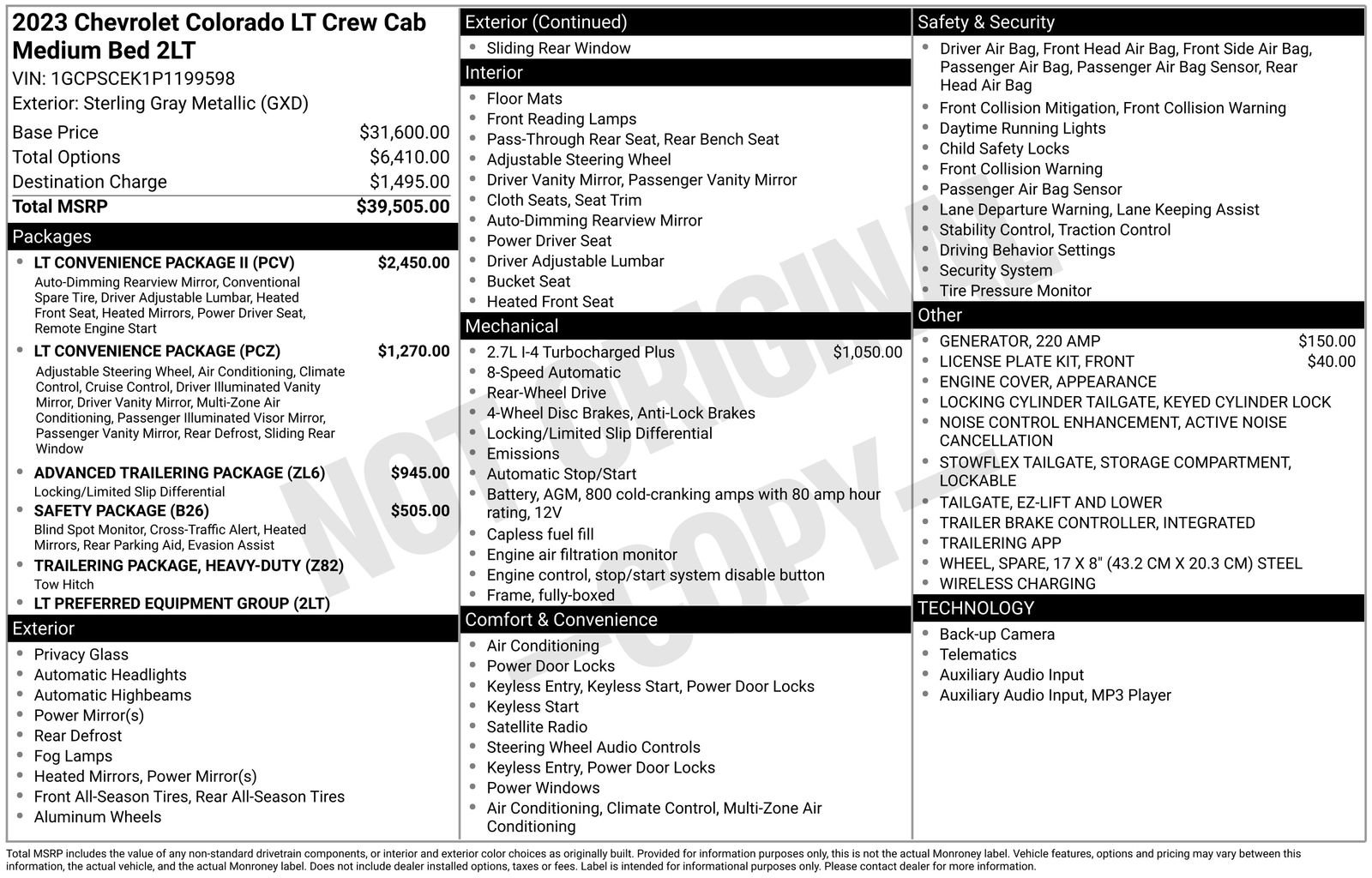Used 2023 Chevrolet Colorado LT w/ LT Convenience Package II image 42
