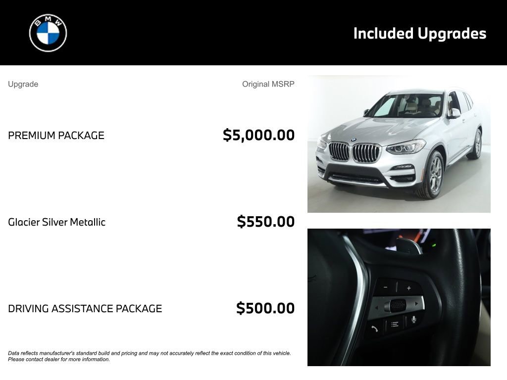 Used 2020 BMW X3 xDrive30i w/ Premium Package image 4