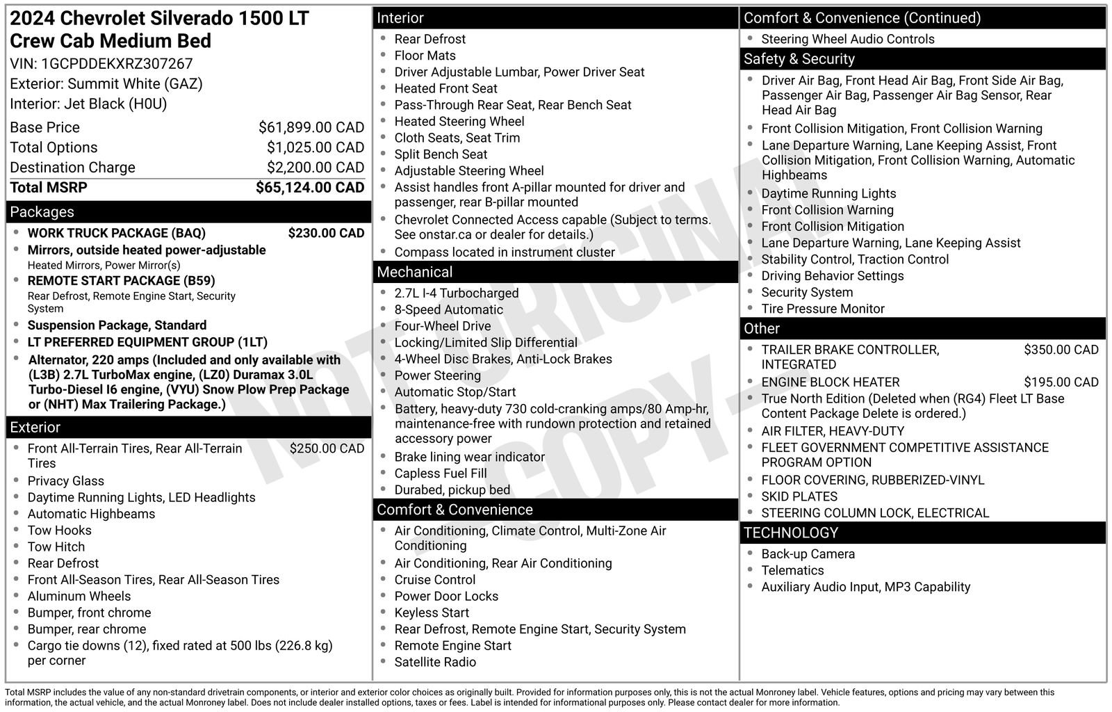 Used 2024 Chevrolet Silverado 1500 LT w/ Work Truck Package image 36