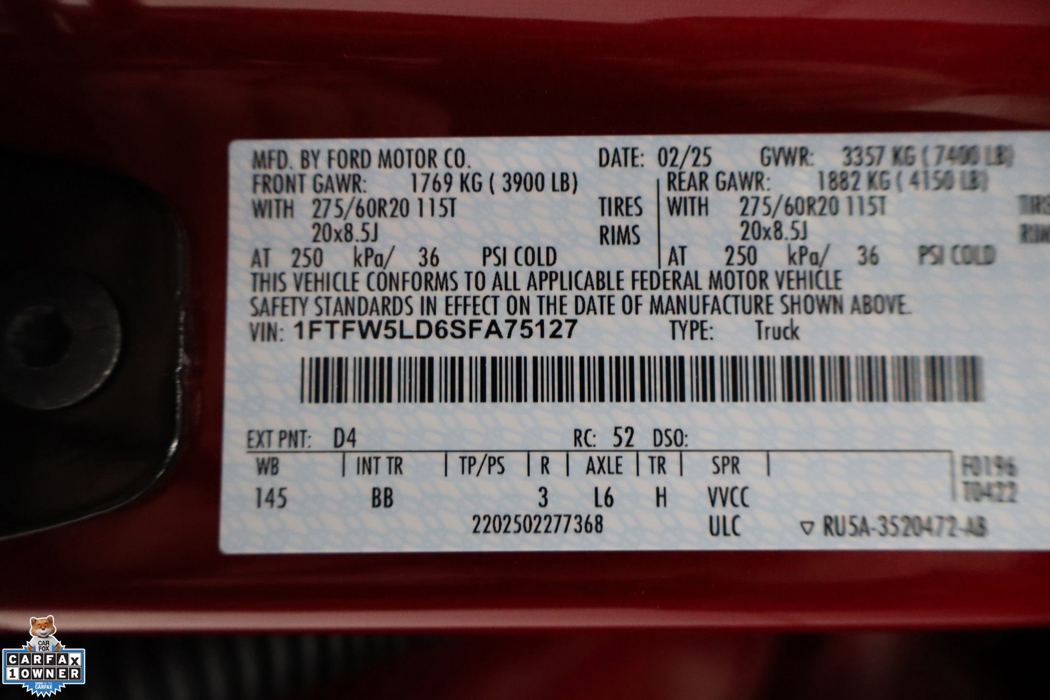 Certified 2025 Ford F150 Lariat w/ Equipment Group 501A Mid image 26