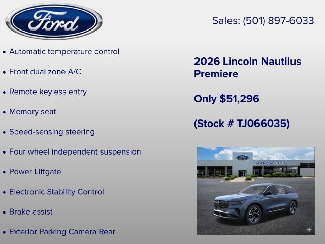 New 2026 Lincoln Nautilus Premier AWD/4WD image 12