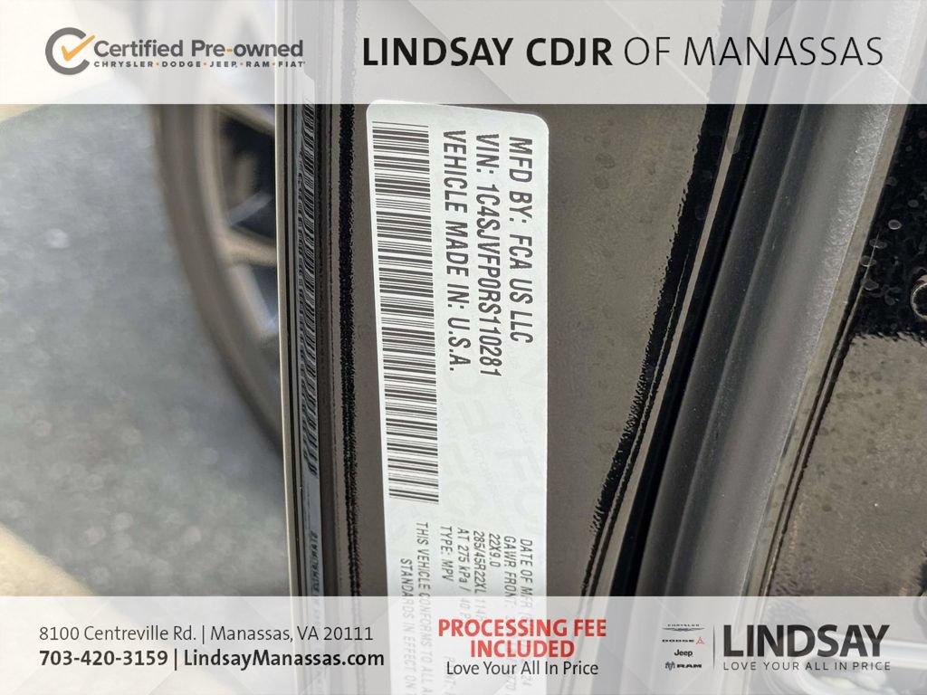 Certified 2024 Jeep Grand Wagoneer Series II Obsidian w/ Quick Order Packagew 28T AWD/4WD image 34