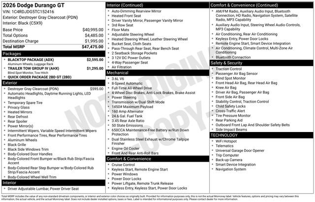 Used 2026 Dodge Durango GT w/ Blacktop Package AWD/4WD image 13