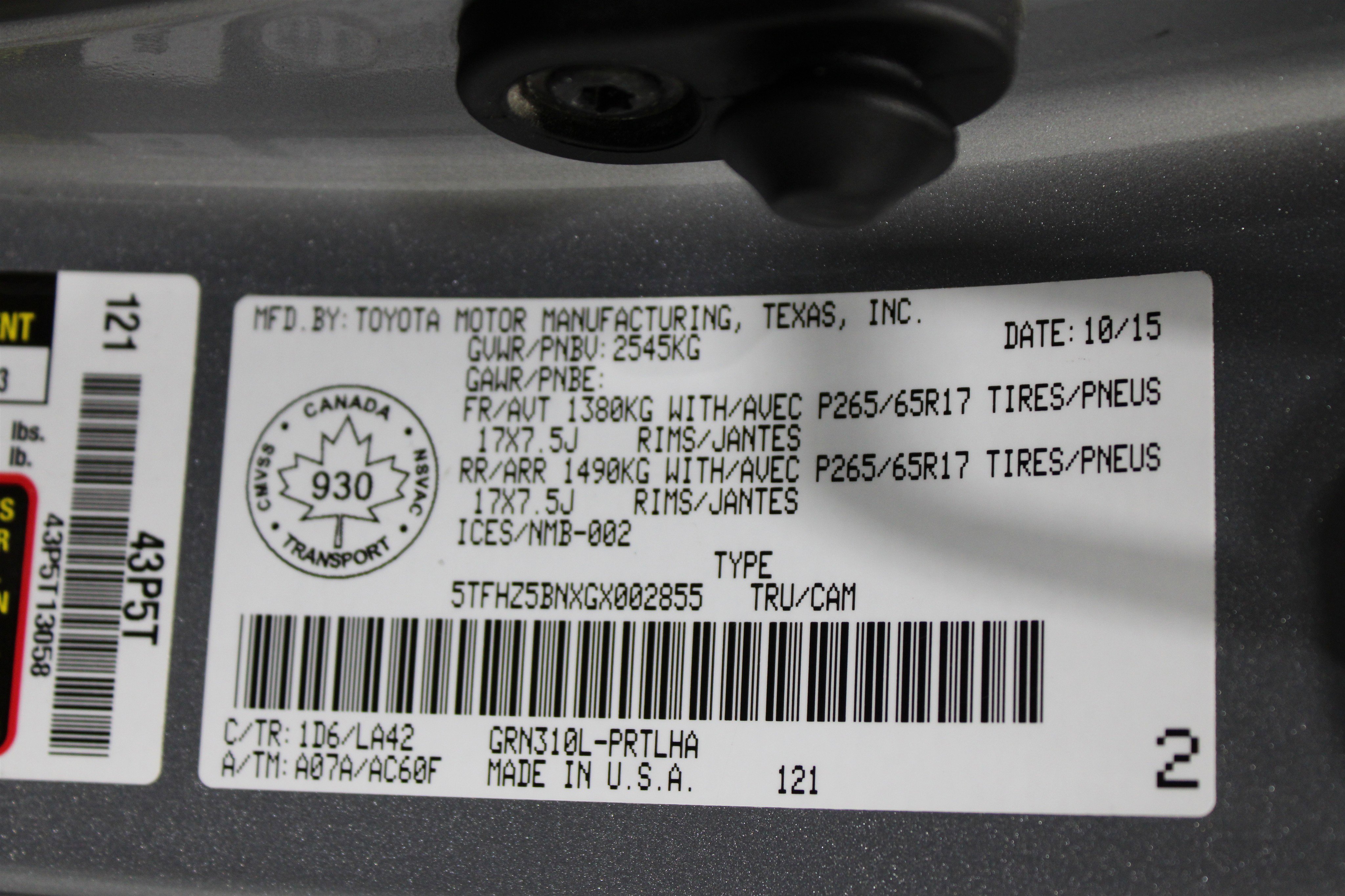 Used 2016 Toyota Tacoma Limited image 48