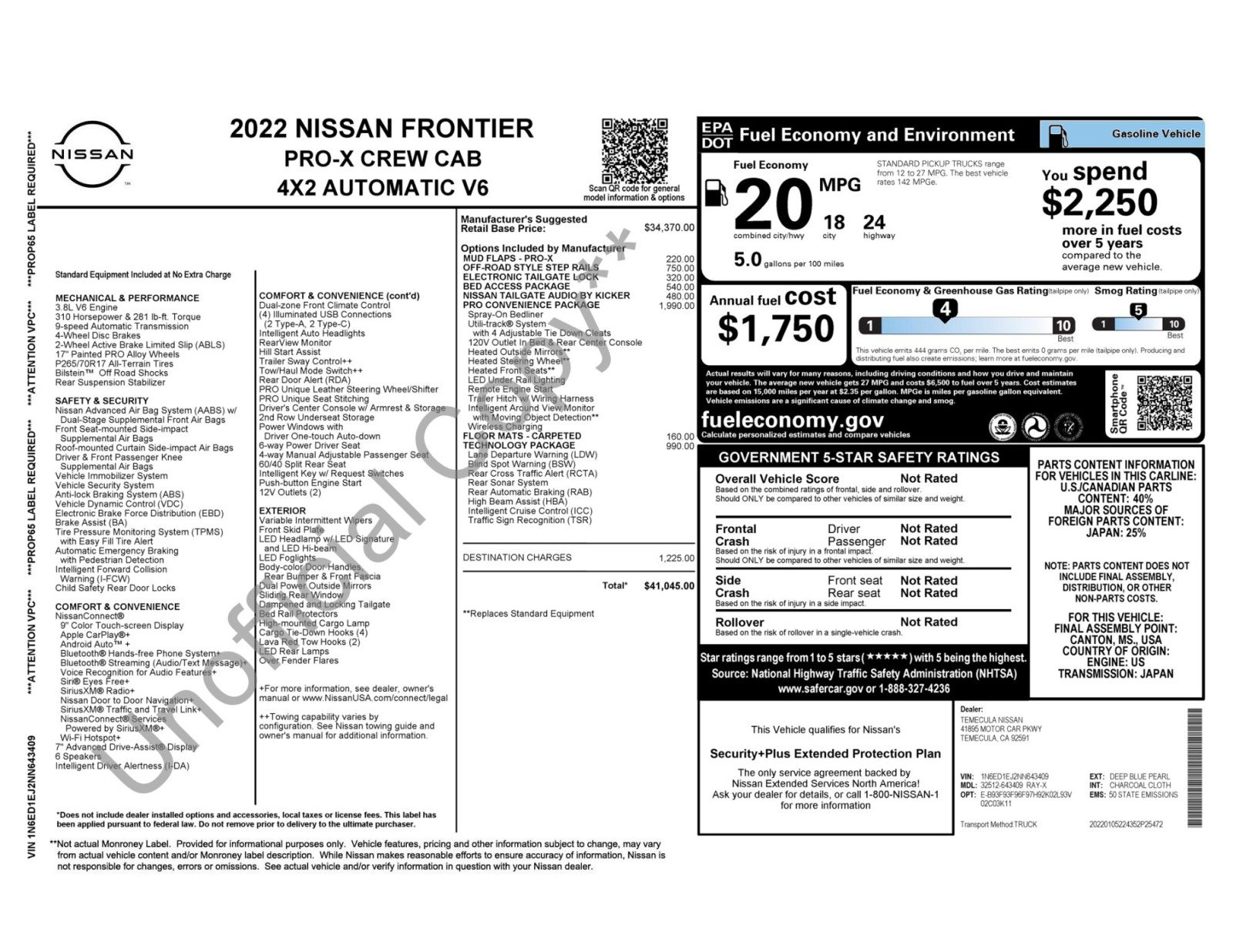 Used 2022 Nissan Frontier Pro-X RWD image 50