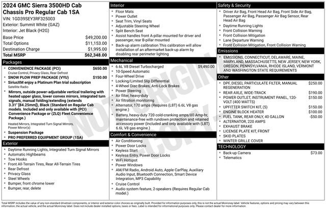 New 2024 GMC Sierra 3500 Pro w/ Convenience Package image 4