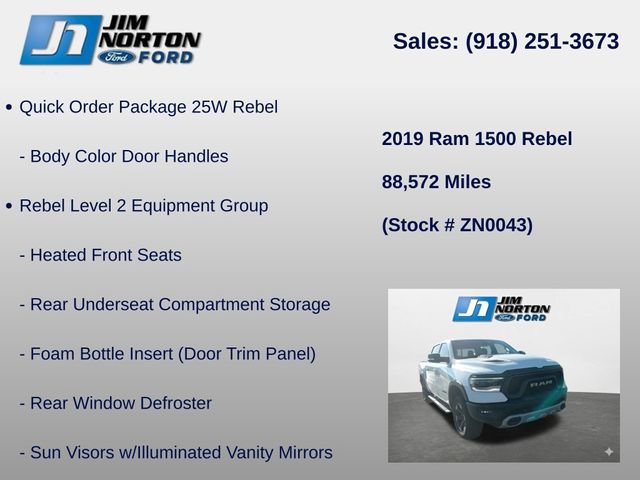Used 2019 RAM 1500 Rebel w/ Rebel Level 2 Equipment Group AWD/4WD image 8