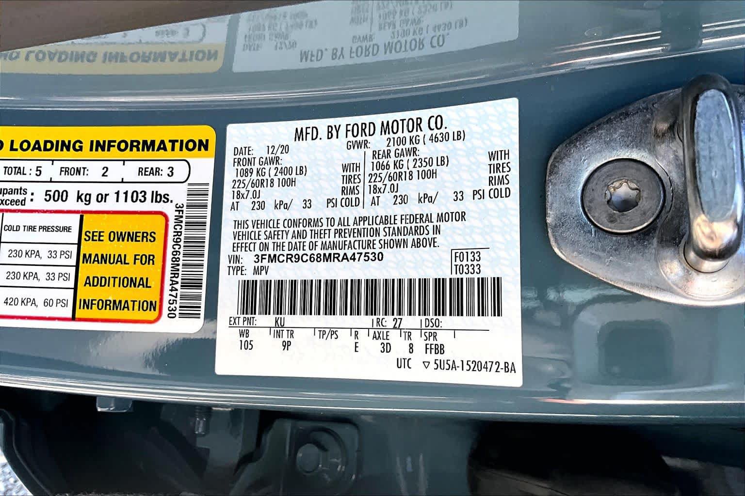 Used 2021 Ford Bronco Sport Outer Banks AWD/4WD image 36