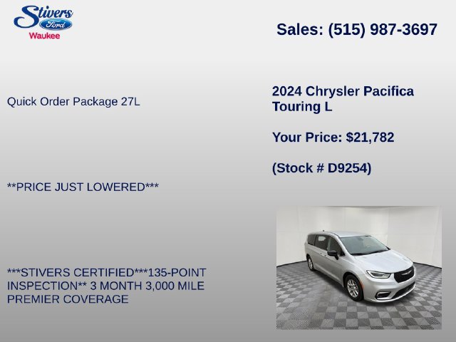 Used 2024 Chrysler Pacifica Touring-L FWD image 8