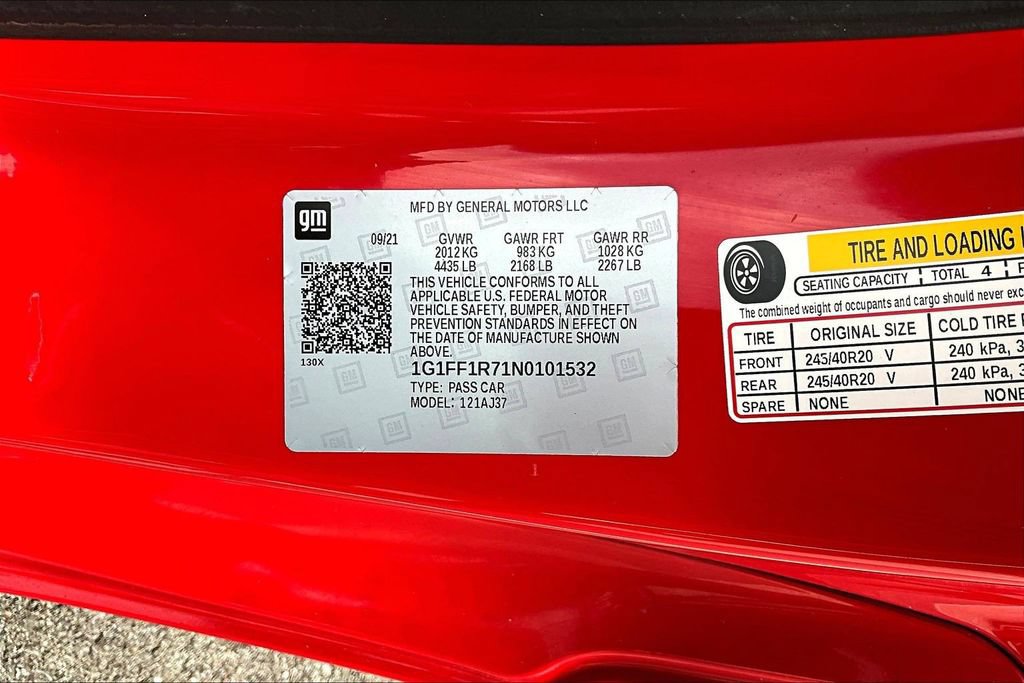 Used 2022 Chevrolet Camaro LT w/ Technology Package RWD image 16