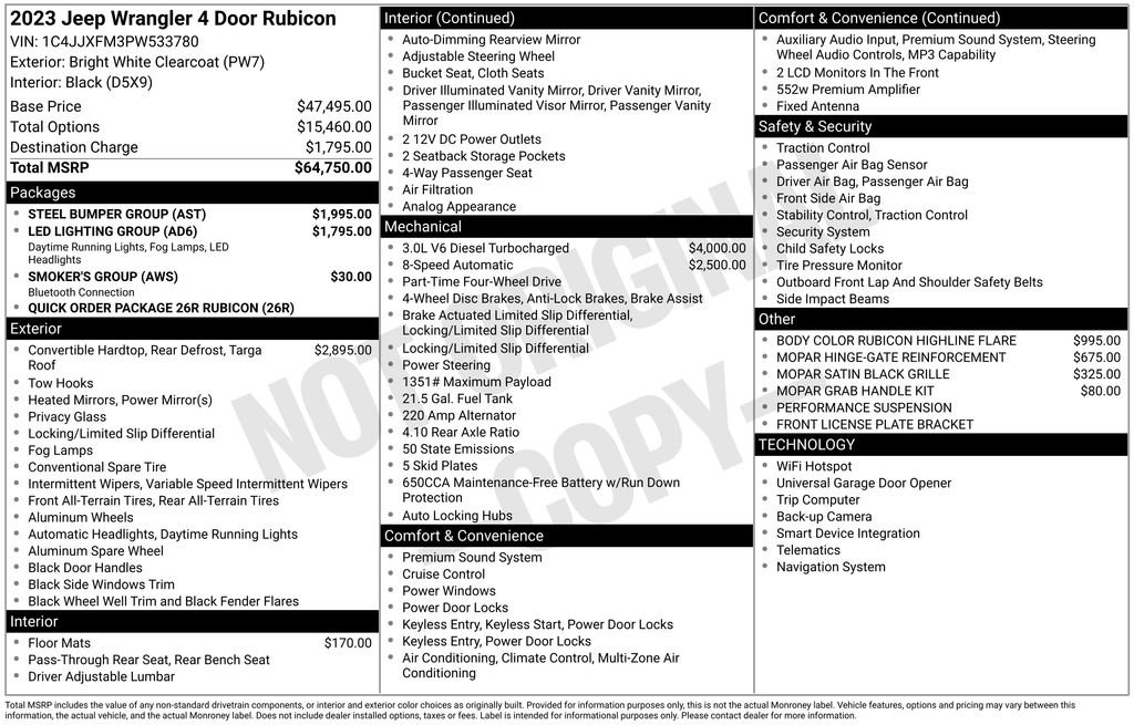 Used 2023 Jeep Wrangler Unlimited Rubicon w/ Steel Bumper Group image 14