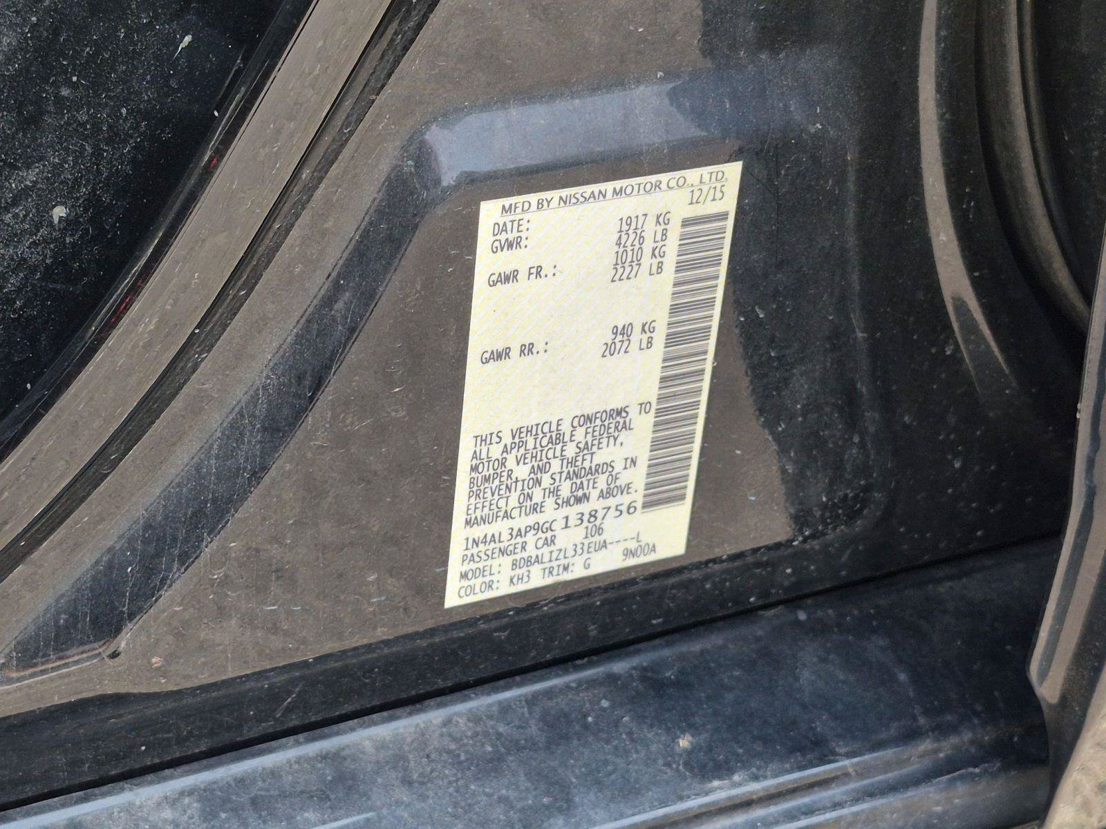 Used 2016 Nissan Altima 2.5 SV FWD image 10
