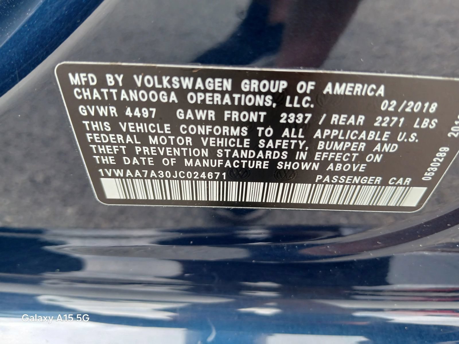 Used 2018 Volkswagen Passat 2.0T S FWD image 10