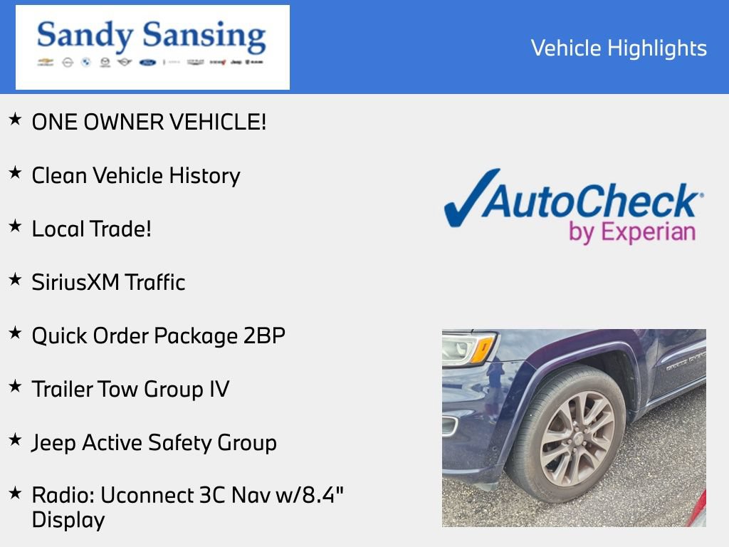 Used 2017 Jeep Grand Cherokee Overland w/ Jeep Active Safety Group RWD image 8