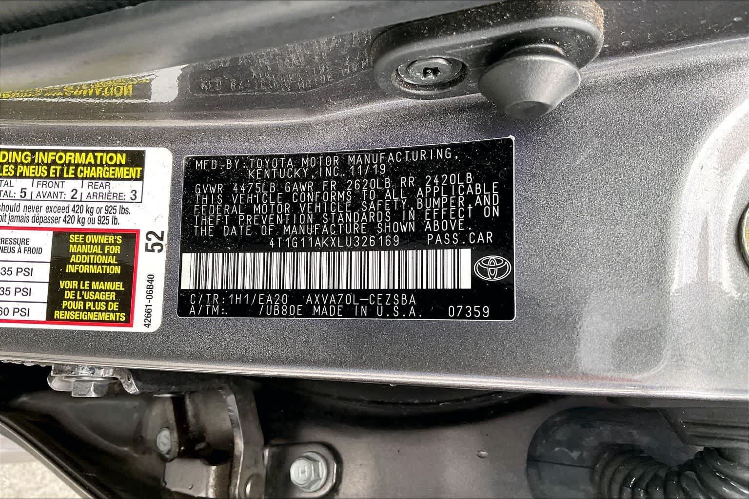 Used 2020 Toyota Camry SE FWD image 20