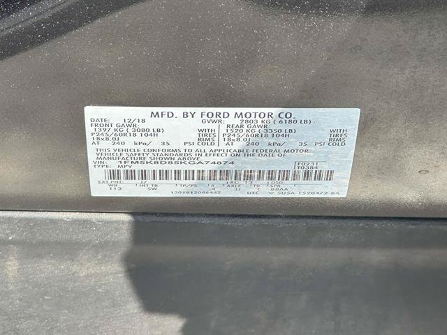 Used 2019 Ford Explorer XLT w/ Equipment Group 202A AWD/4WD image 14