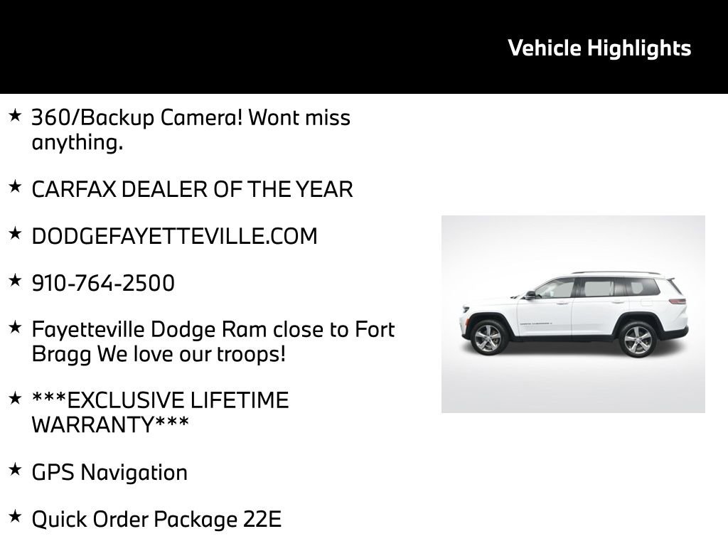 Used 2022 Jeep Grand Cherokee L Limited AWD/4WD image 5