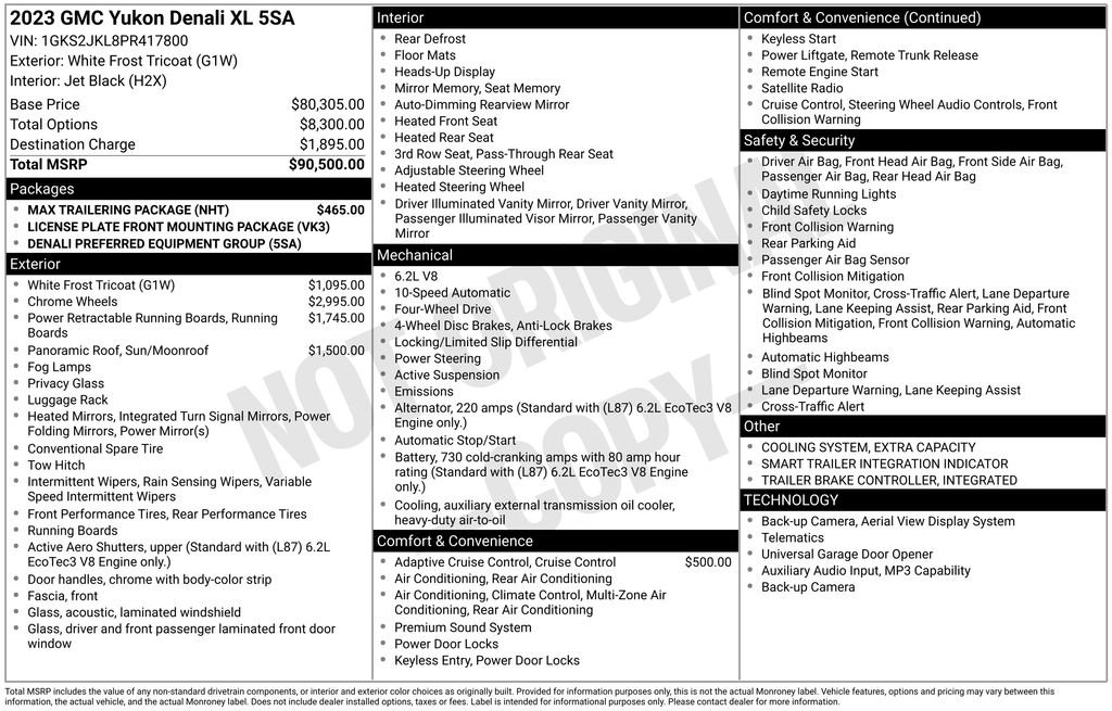 Certified 2023 GMC Yukon XL Denali w/ Max Trailering Package image 2