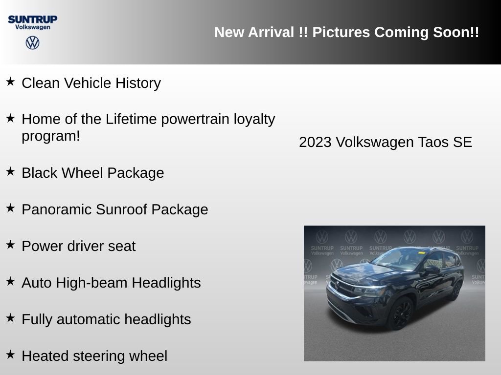 Used 2023 Volkswagen Taos SE w/ Panoramic Sunroof Package FWD image 6