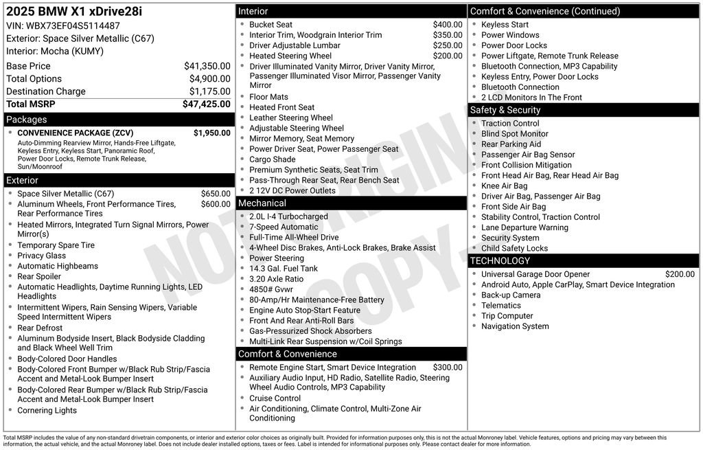 Used 2025 BMW X1 xDrive28i w/ Convenience Package image 5